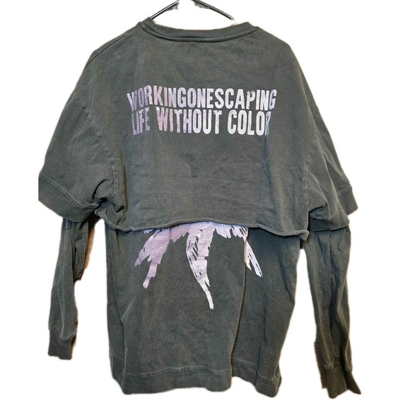 🔥 Working On Escaping Double Tee Shirt 👕 Men's Size L ‎ Graphic Streetwear - Picture 3 of 6